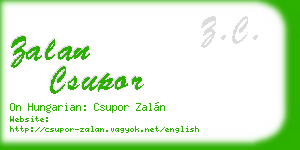 zalan csupor business card